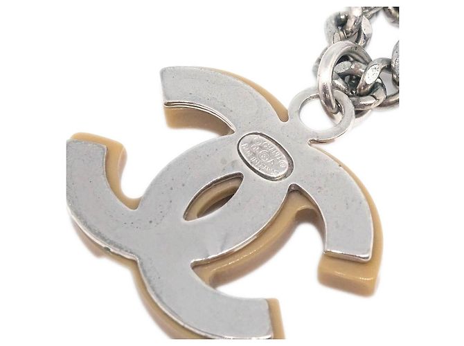Pendente Chanel Vintage CC in metallo Argento - vista 4