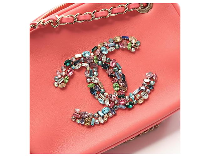 Borsa a Spalla Chanel Coco Mark Rosa - vista 8