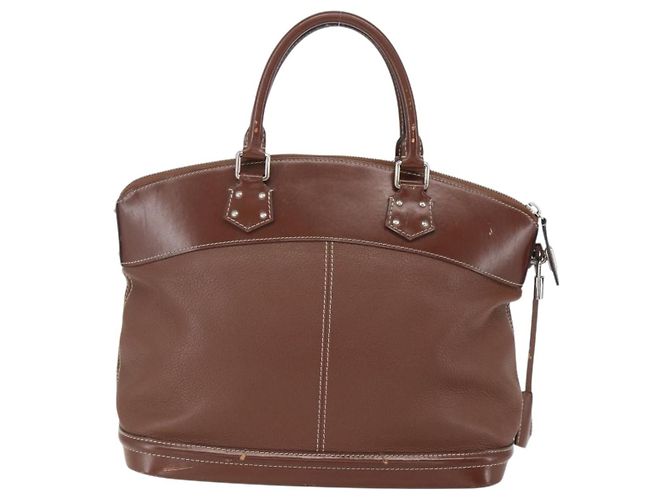 Bolsa Louis Vuitton Suhali Lockit em couro MM Marrom - vista 2