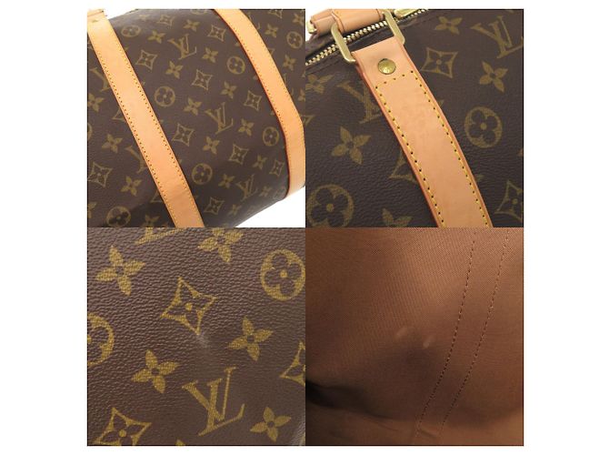 Borsa Boston Keepall 55 Monogram Louis Vuitton Marrone Monogramma - vista 10