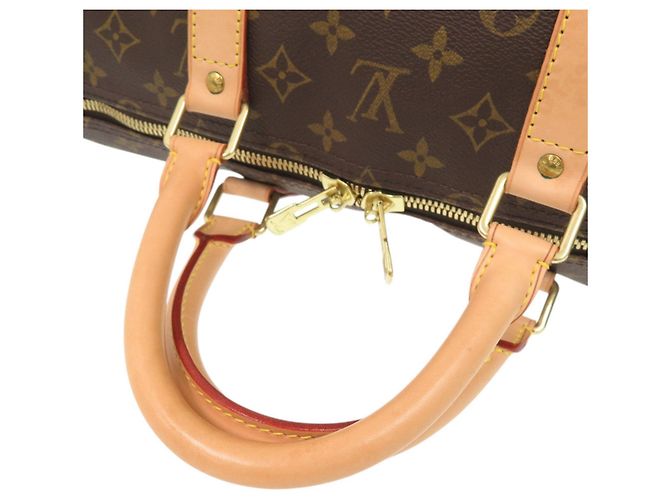 Borsa Boston Keepall 55 Monogram Louis Vuitton Marrone Monogramma - vista 5