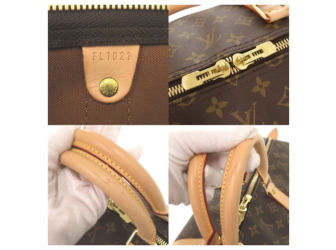 Borsa Boston Keepall 55 Monogram Louis Vuitton Marrone Monogramma - vista 9