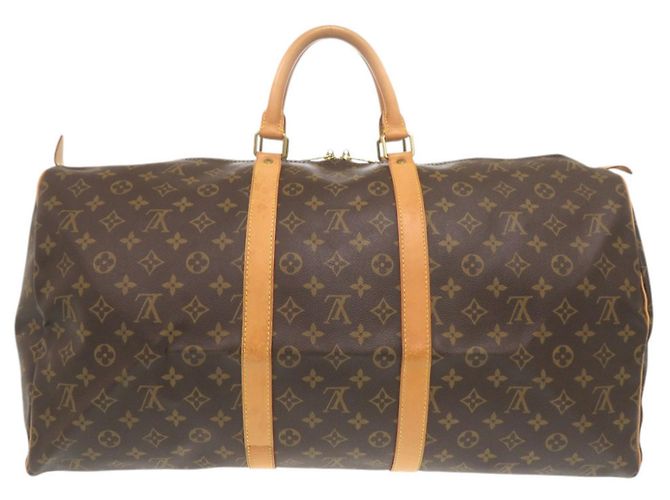 Bolso Boston Keepall 55 Monograma Louis Vuitton Castaño - vista 2