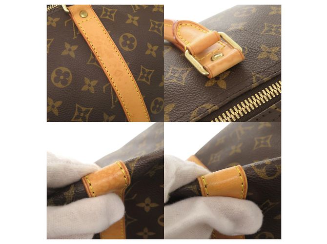 Bolso Boston Keepall 55 Monograma Louis Vuitton Castaño - vista 9