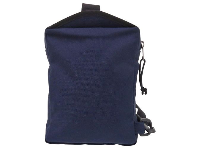 Borsa a spalla in nylon Balenciaga Nero Blu navy - vista 3