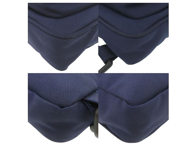 Borsa a spalla in nylon Balenciaga Nero Blu navy - vista 4