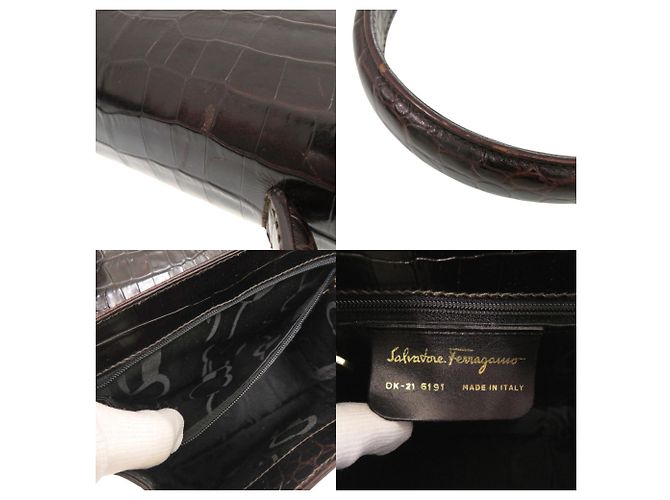 Borsa a mano/ Borsa a spalla marrone Salvatore Ferragamo - vista 9
