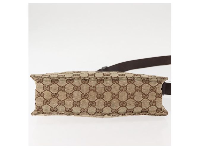 Borsa a Spalla GG Canvas Gucci Beige Argento 120841 Auth ep10981 - vista 10