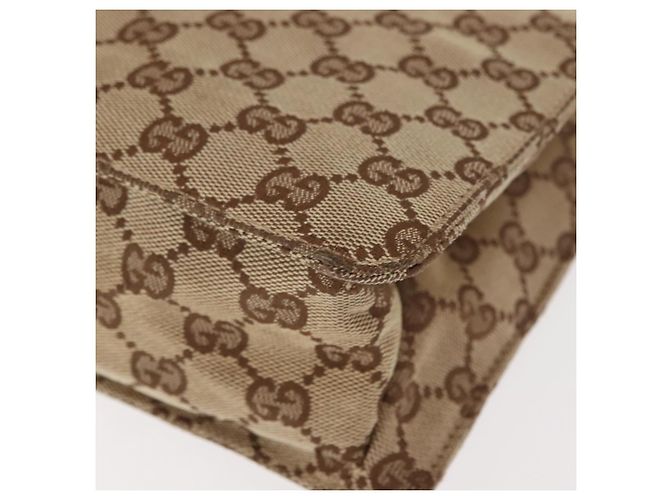 Borsa a Spalla GG Canvas Gucci Beige Argento 120841 Auth ep10981 - vista 12