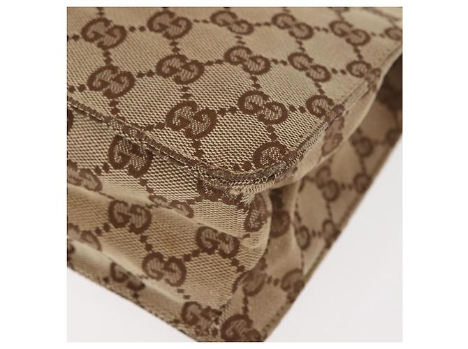 Borsa a Spalla GG Canvas Gucci Beige Argento 120841 Auth ep10981 - vista 14