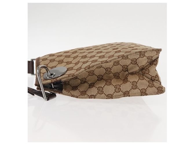 Borsa a Spalla GG Canvas Gucci Beige Argento 120841 Auth ep10981 - vista 6