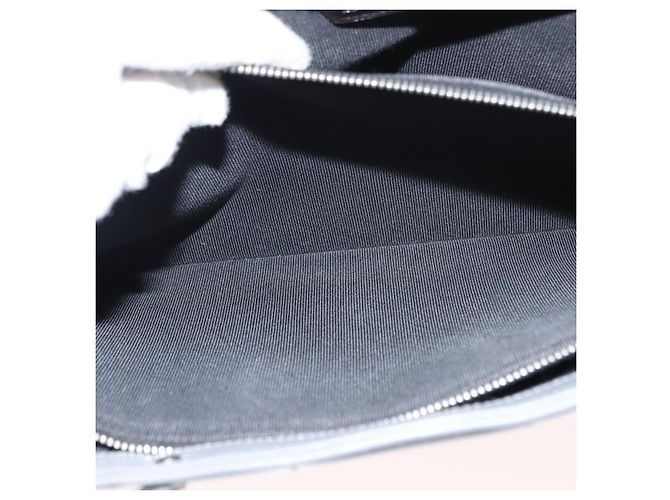 CHANEL Choco Bar Handtasche aus Lammleder Grau Silber CC Auth bs30369 Braun - Ansicht 12