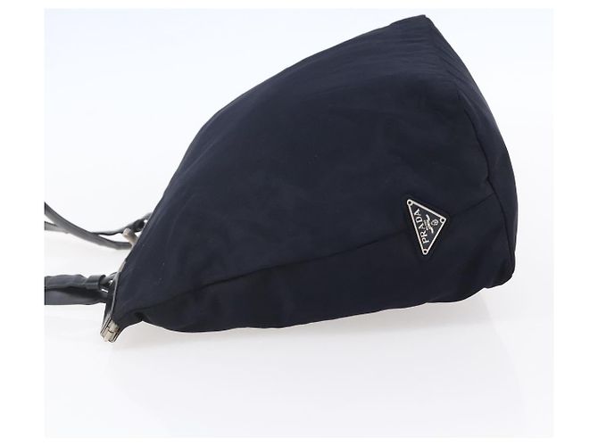 Borsa Tote PRADA in nylon blu navy argento autentica bs30571 - vista 3