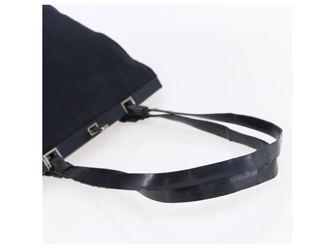 Borsa Tote PRADA in nylon blu navy argento autentica bs30571 - vista 7