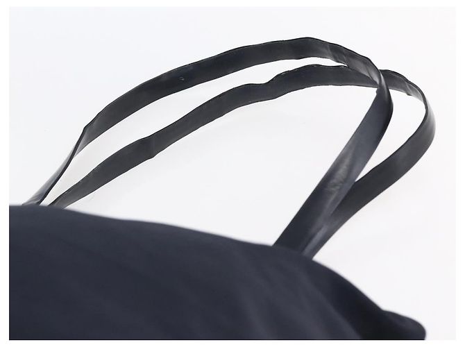 Borsa Tote PRADA in nylon blu navy argento autentica bs30571 - vista 8