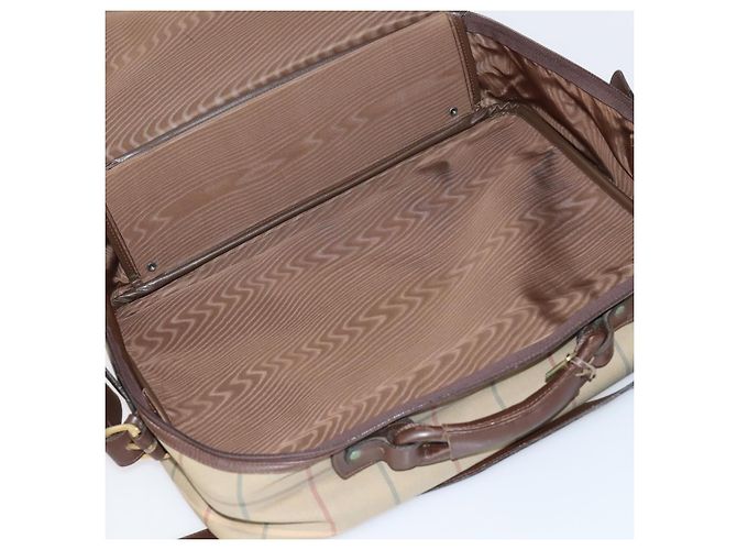 Autre Marque Borsa a mano in tela Burberrys Nova Check 2 vie oro beige Auth ep11376 D'oro - vista 21