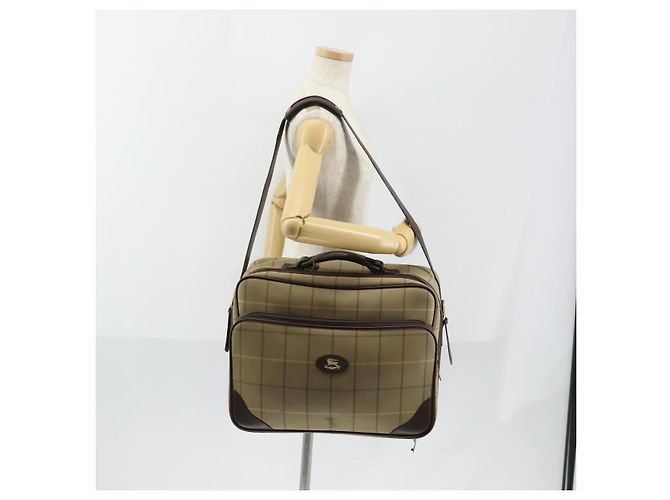 Autre Marque Borsa a mano in tela Burberrys Nova Check 2 vie oro beige Auth ep11376 D'oro - vista 26