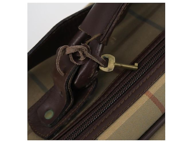 Autre Marque Borsa a mano in tela Burberrys Nova Check 2 vie oro beige Auth ep11376 D'oro - vista 9