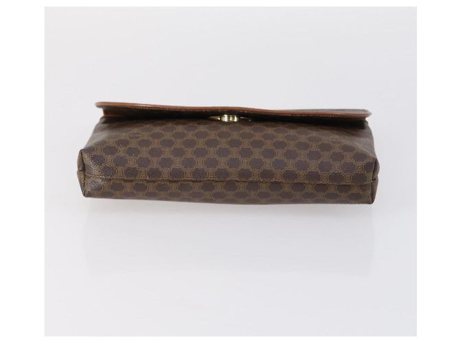 Céline Borsa a Spalla in Tela Macadam CELINE PVC 5 Set Marrone Auth ki6106 - vista 11