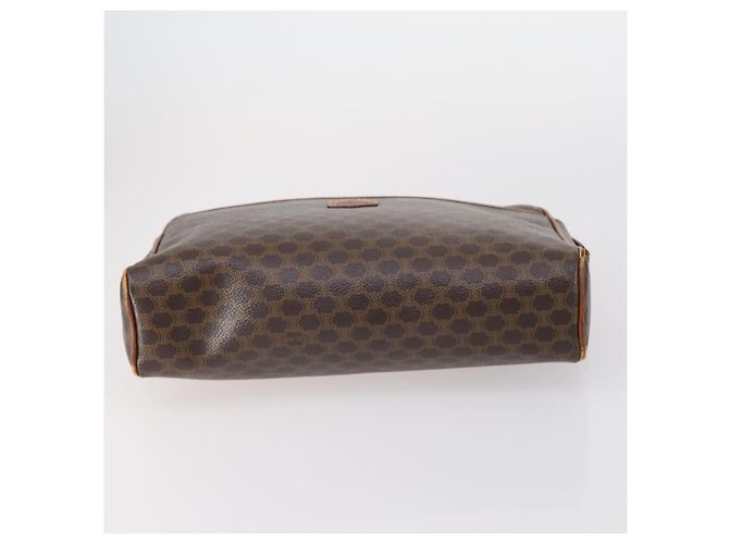 Céline Borsa a Spalla in Tela Macadam CELINE PVC 5 Set Marrone Auth ki6106 - vista 16