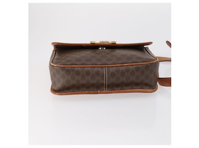 Céline Borsa a Spalla in Tela Macadam CELINE PVC 5 Set Marrone Auth ki6106 - vista 26