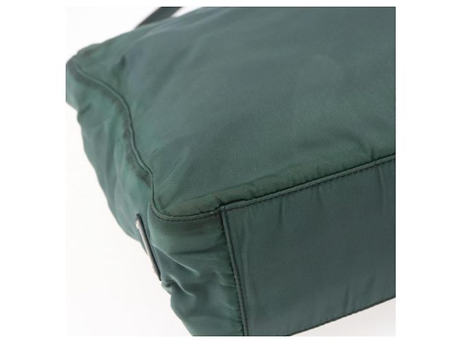 Borsa Tote Prada in nylon verde argento Auth BA7499 - vista 14