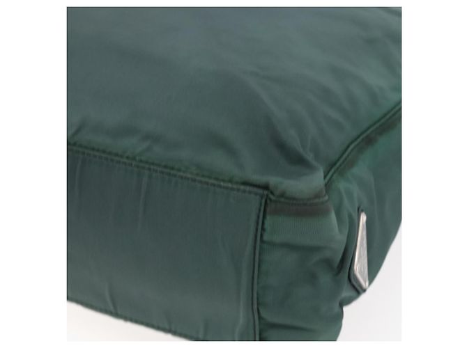 Borsa Tote Prada in nylon verde argento Auth BA7499 - vista 15