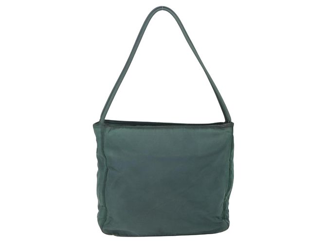 Borsa Tote Prada in nylon verde argento Auth BA7499 - vista 2