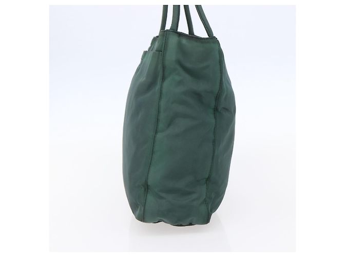Borsa Tote Prada in nylon verde argento Auth BA7499 - vista 4