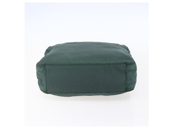 Borsa Tote Prada in nylon verde argento Auth BA7499 - vista 5