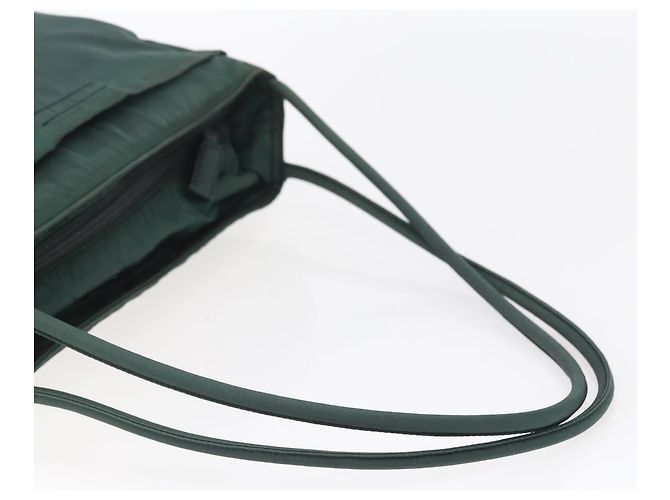 Borsa Tote Prada in nylon verde argento Auth BA7499 - vista 7