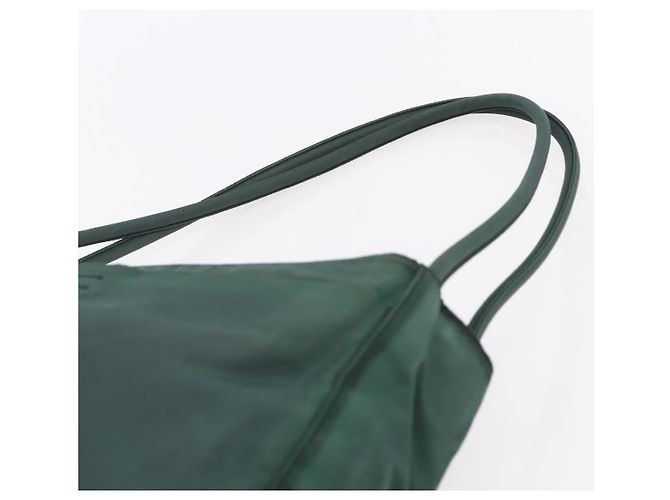Borsa Tote Prada in nylon verde argento Auth BA7499 - vista 8