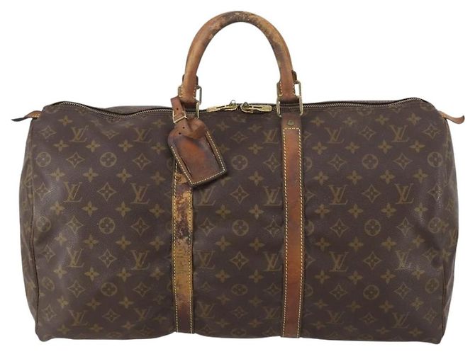 LOUIS VUITTON Borsa Boston Monogram Keepall 50 M41426 LV Auth 150243 Monogramma - vista 13
