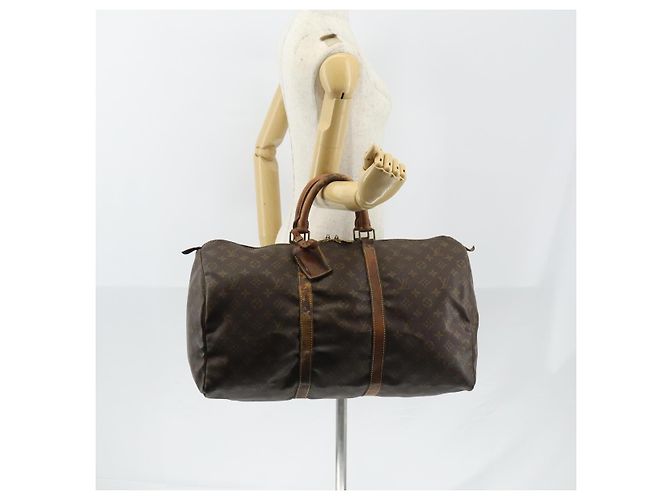 LOUIS VUITTON Borsa Boston Monogram Keepall 50 M41426 LV Auth 150243 Monogramma - vista 22