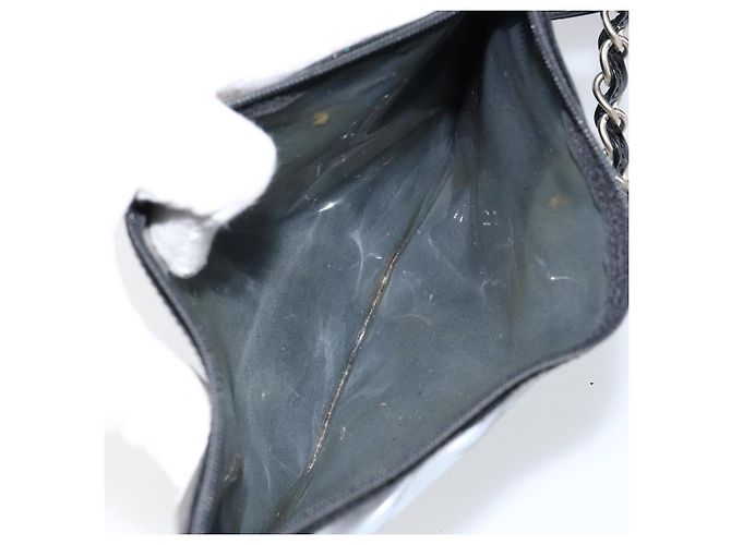 CHANEL Triple Coco Kette Tote Tasche aus Lackleder Schwarz Silber CC Auth 146826 - Ansicht 21