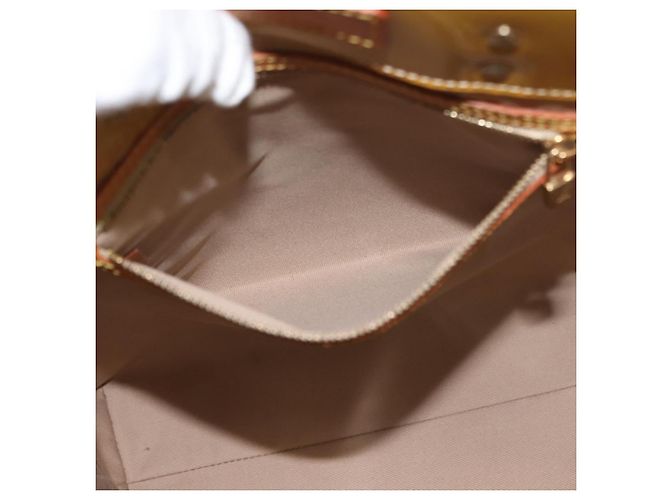 LOUIS VUITTON Monogram Vernis Reade MM Hand Bag Beige M91141 LV Auth BA7440 - view 20