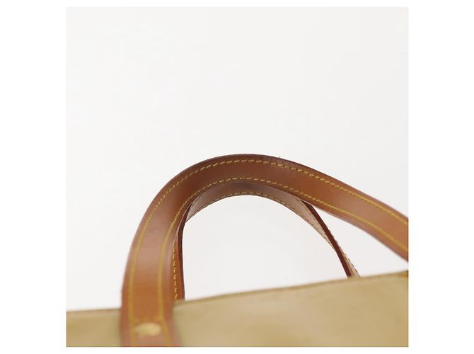 LOUIS VUITTON Monogram Vernis Reade MM Hand Bag Beige M91141 LV Auth BA7440 - view 8