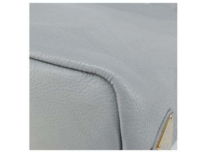 PRADA Piccola Borsa Tote in Pelle Forata Grigia Oro Auth bs30580 Marrone D'oro - vista 15