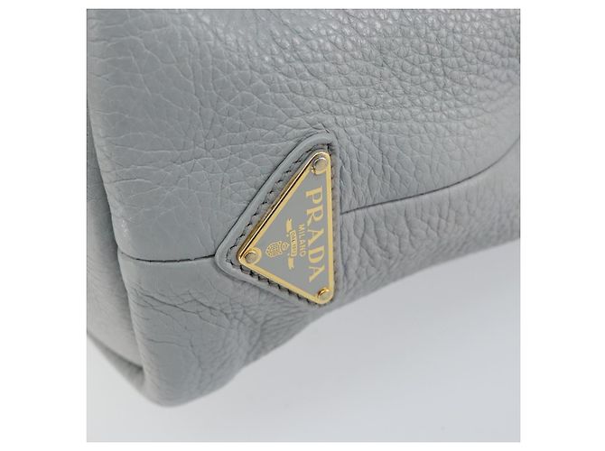 PRADA Piccola Borsa Tote in Pelle Forata Grigia Oro Auth bs30580 Marrone D'oro - vista 17