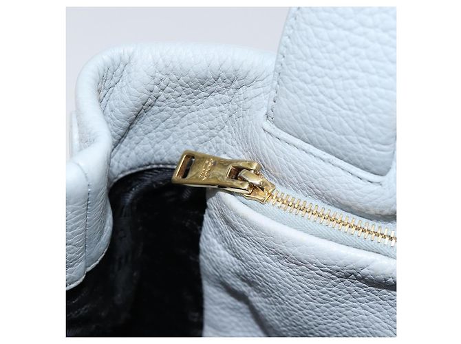 PRADA Piccola Borsa Tote in Pelle Forata Grigia Oro Auth bs30580 Marrone D'oro - vista 21