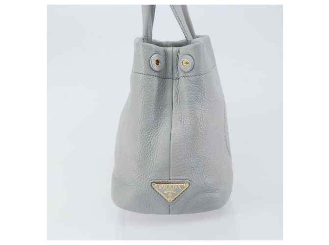 PRADA Piccola Borsa Tote in Pelle Forata Grigia Oro Auth bs30580 Marrone D'oro - vista 3