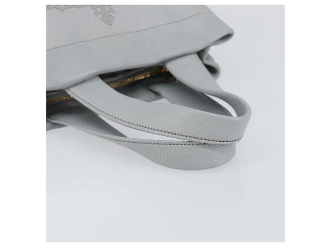 PRADA Piccola Borsa Tote in Pelle Forata Grigia Oro Auth bs30580 Marrone D'oro - vista 7