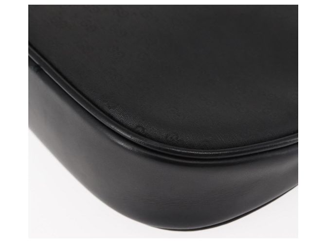 Borsa a spalla in tela Micro GG Gucci in pelle PVC nera Auth ep11104 Nero - vista 11