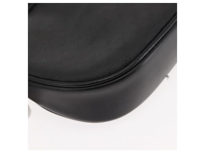 Borsa a spalla in tela Micro GG Gucci in pelle PVC nera Auth ep11104 Nero - vista 12