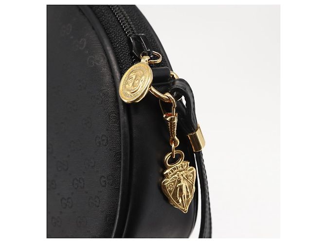 Borsa a spalla in tela Micro GG Gucci in pelle PVC nera Auth ep11104 Nero - vista 14