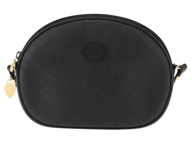 Borsa a spalla in tela Micro GG Gucci in pelle PVC nera Auth ep11104 Nero - vista 2