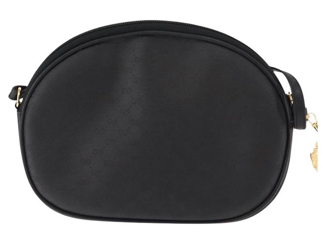 Borsa a spalla in tela Micro GG Gucci in pelle PVC nera Auth ep11104 Nero - vista 3