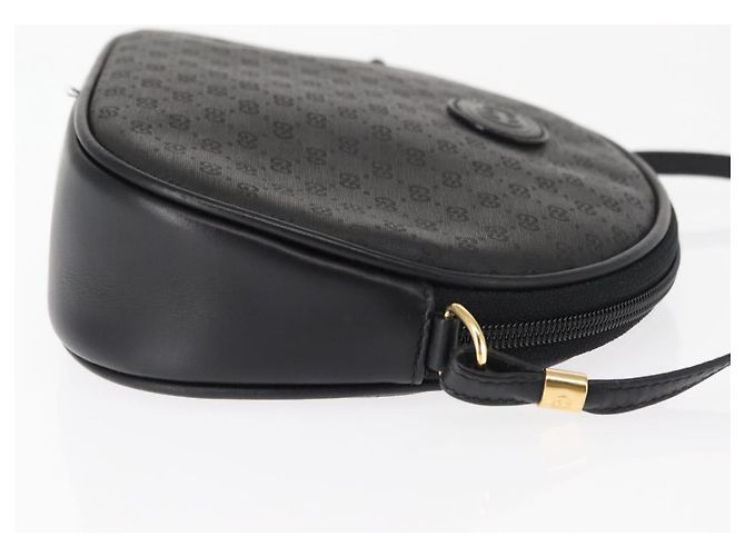 Borsa a spalla in tela Micro GG Gucci in pelle PVC nera Auth ep11104 Nero - vista 4