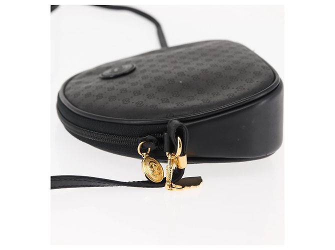 Borsa a spalla in tela Micro GG Gucci in pelle PVC nera Auth ep11104 Nero - vista 5