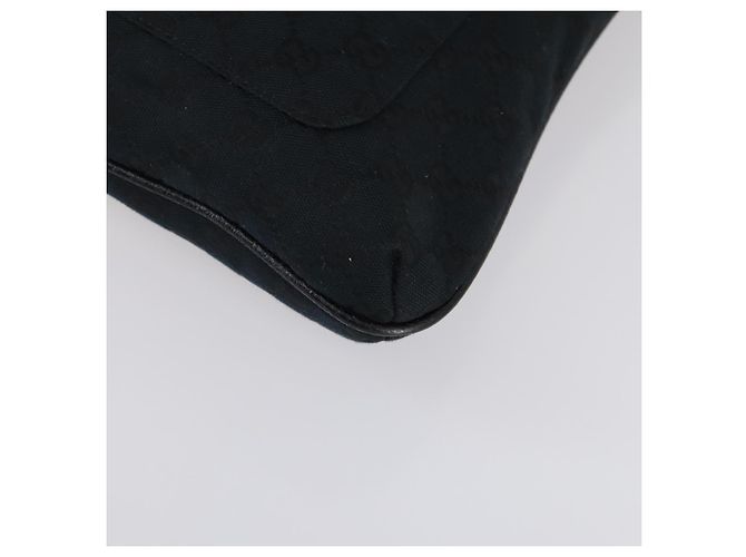 Borsa a Spalla GG Canvas Gucci Nera Argento 122791 Auth 135007 Nero - vista 10